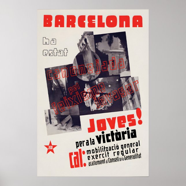 Spanish Civil War Poster Fascism invades (Front)