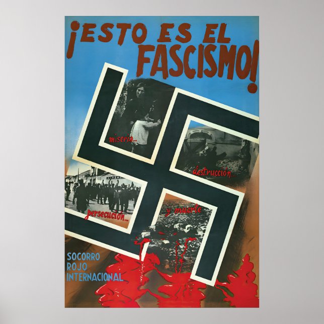 Spanish Civil War Poster Fascism is misery (Front)