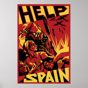 Spanish Civil War Poster Help Spain! Second