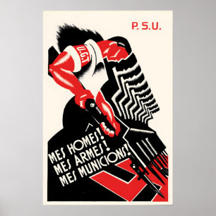 Spanish Civil War Poster More Men & Arms! More