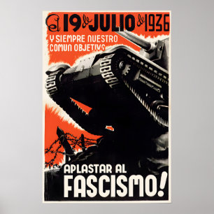 Spanish Civil War Poster Our common objective