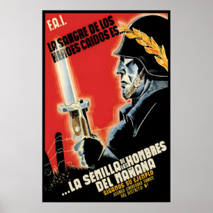 Spanish Civil War Poster The blood of the fallen