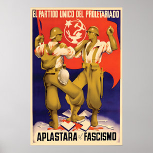 Spanish Civil War Poster  The single party of the