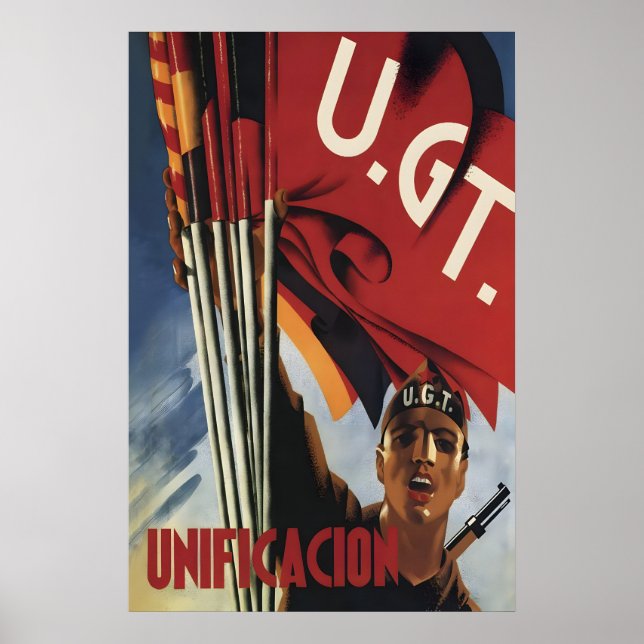 Spanish Civil War Poster UGT Unification of the (Front)