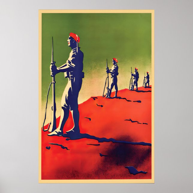 Spanish Civil War Propaganda Poster Basque (Front)