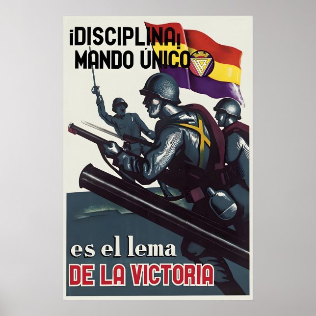 Spanish Civil War Propaganda Poster Discipline (Front)