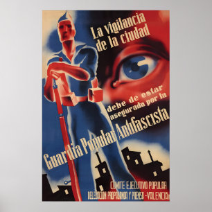 Spanish Civil War Propaganda Poster Guardia