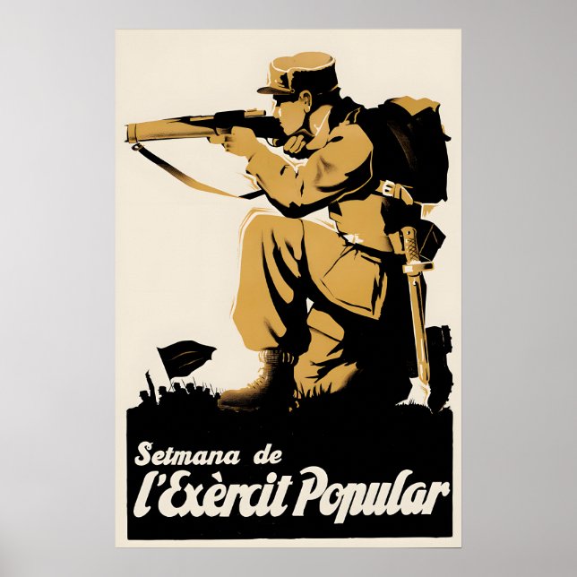 Spanish Civil War Propaganda Poster The army of (Front)