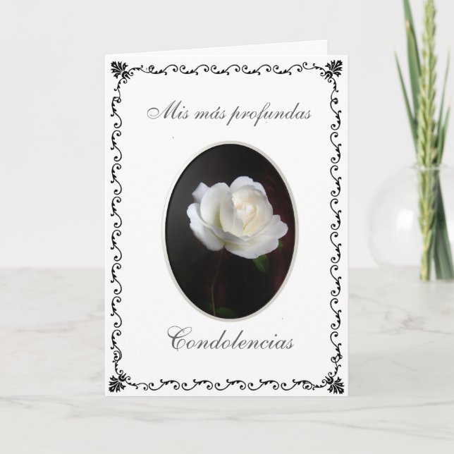 Spanish: Condolences: pink Card (Front)