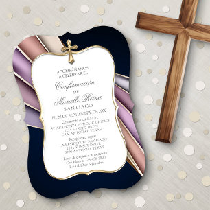 Spanish Confirmation Girls' Invitation