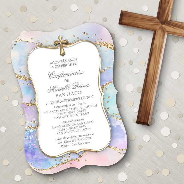 Spanish Confirmation Girls' Invitation (Creator Uploaded)