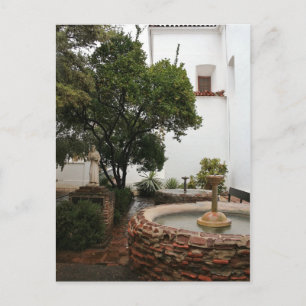 Spanish Courtyard Announcement Postcard
