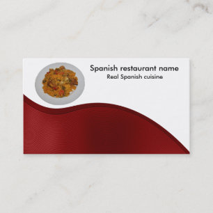 Spanish cuisine business card