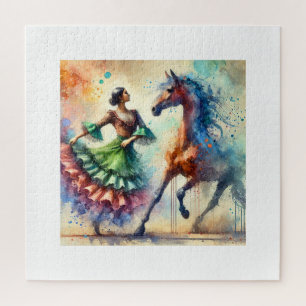 Spanish Dancer 300724AREF138 - Watercolor Jigsaw Puzzle