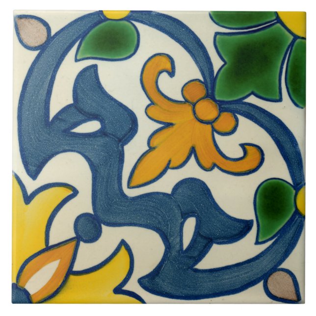 Spanish Decorative Ceramic Photo Tile (Front)