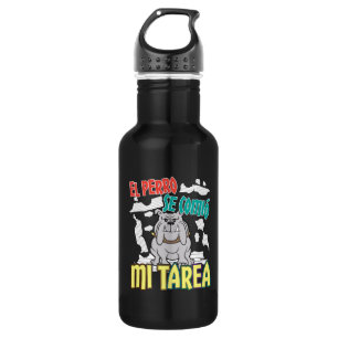 Spanish Dog Ate My Homework - Perro Tarea 532 Ml Water Bottle