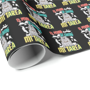 Spanish Dog Ate My Homework - Perro Tarea Wrapping Paper