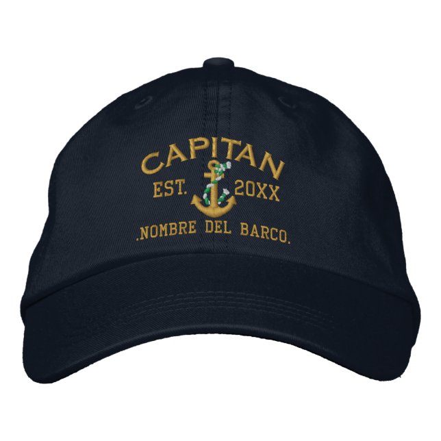 SPANISH El Capitan Easy to Personalise Embroidered Hat (Front)