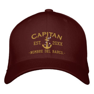 SPANISH El Capitan Elegant Custom Personalised Embroidered Hat