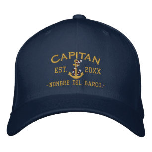 SPANISH El Capitan Elegant Custom Personalised Embroidered Hat