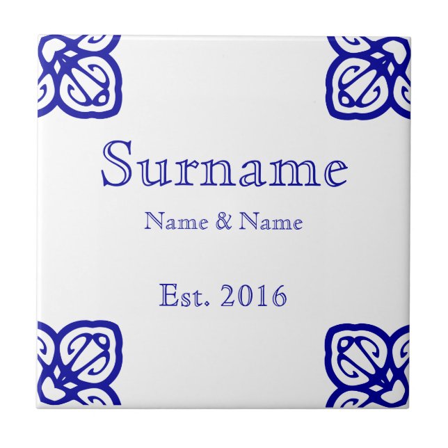 Spanish Family Name Sign Tile (Front)