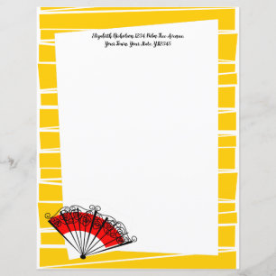Spanish Fan Border Stripe Text paper 8.5 x 11