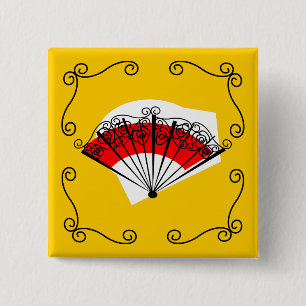 Spanish Fan Corners button square