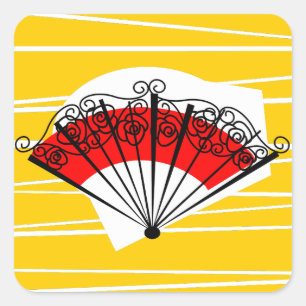 Spanish Fan sticker square