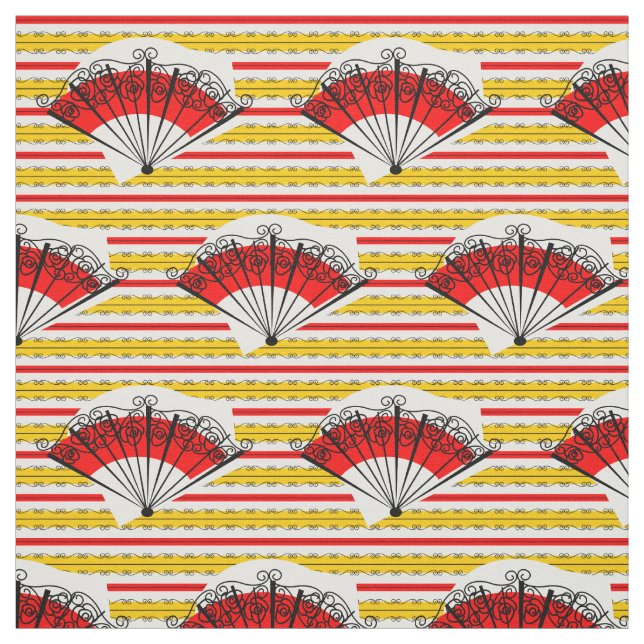 Spanish Fan Stripe Fabric small print (Swatch)