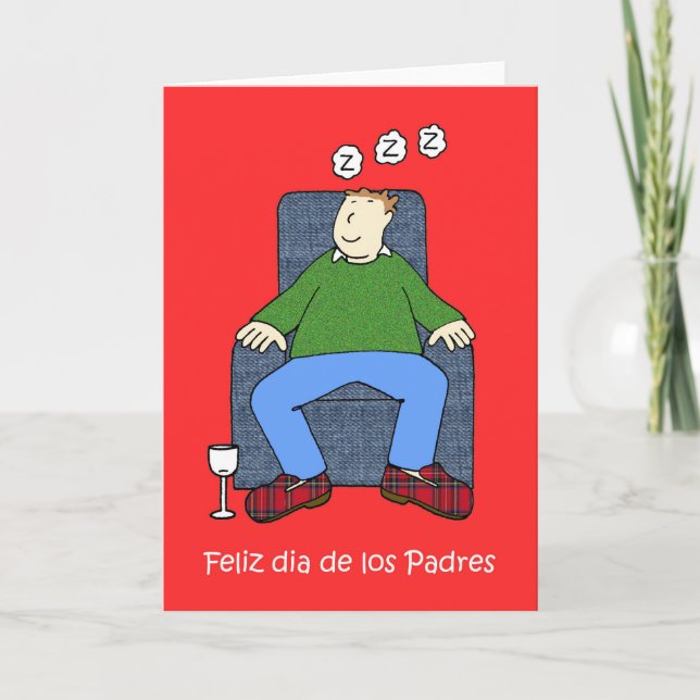 Spanish Father's Day Cartoon Card (Front)