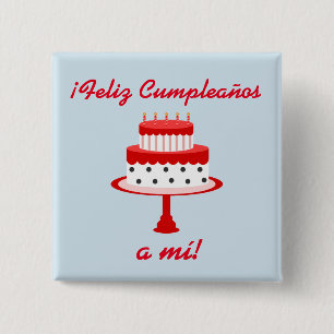 Spanish "Feliz cumpleaños" "Happy Birthday" Button