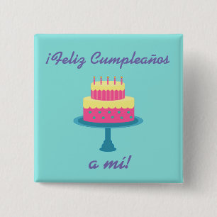 Spanish "Feliz cumpleaños" "Happy Birthday" Button