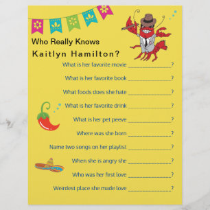 Spanish Fiesta Baby Shower Question Game