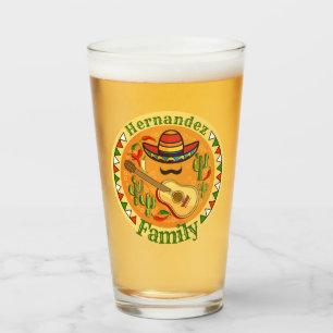 Spanish Fiesta Personalized NAME Fun Cinco De Mayo Glass