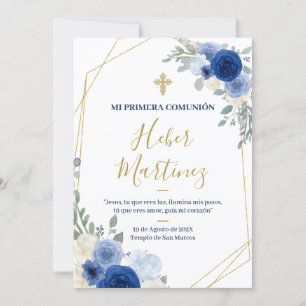 Spanish First Communion Boy invitation
