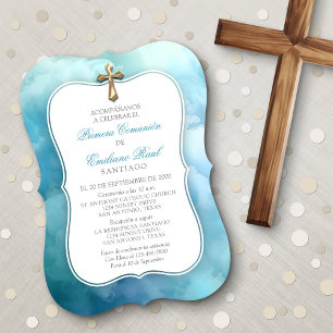 Spanish First Communion Boys' Invitation
