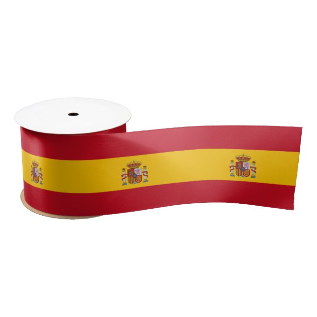 Spanish flag 3" Satin Ribbon (Spool)