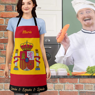 Spanish Flag apron, España, Spain Chefs kitchen Apron
