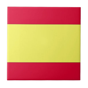 Spanish Flag Ceramic Tile