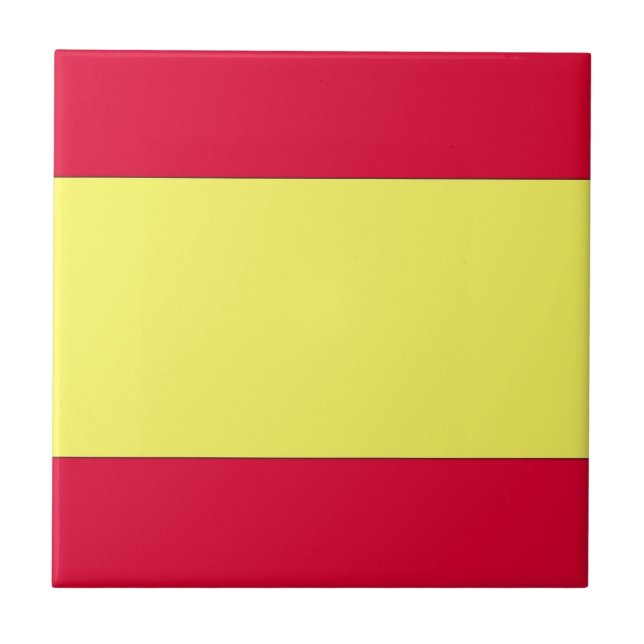 Spanish Flag Ceramic Tile (Front)