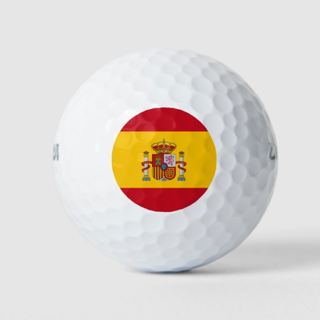 Spanish Flag Coat of Arms Golf Balls (Front)