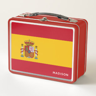 Spanish Flag custom name lunch box