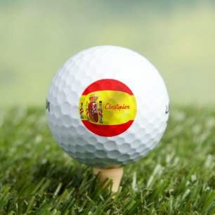Spanish Flag Design Golf Balls