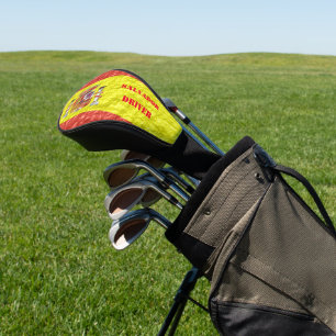 Spanish Flag Design Golf Head Cover