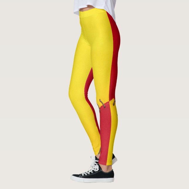 Spanish flag design leggings (Left)