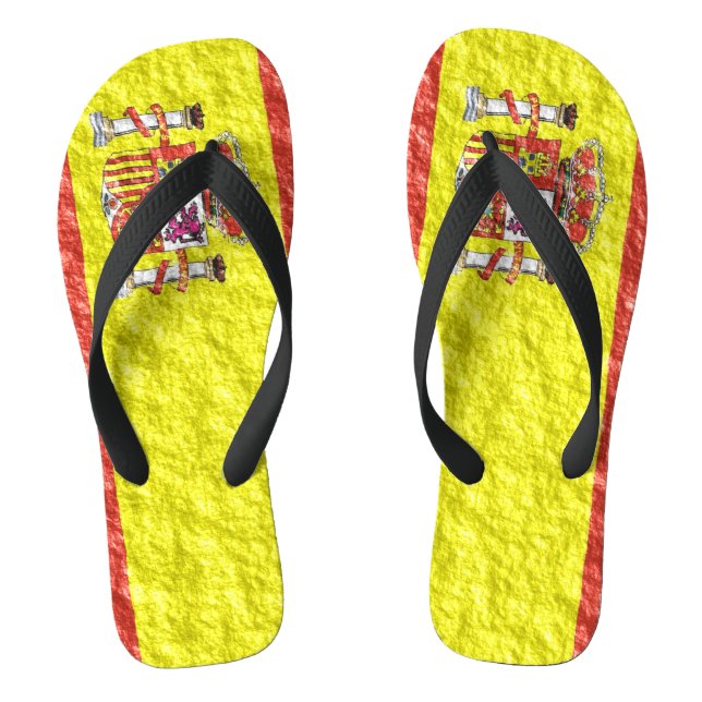 Spanish Flag Design Thongs (Footbed)
