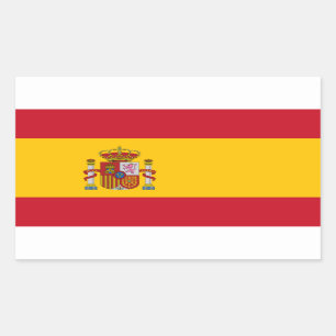 Spanish Flag, Flag of Spain Rectangular Sticker