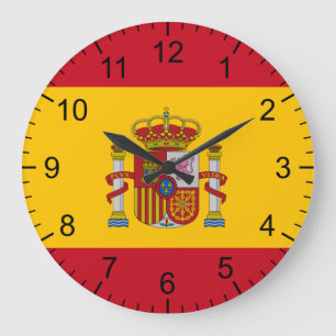 Spanish Flag Large Clock