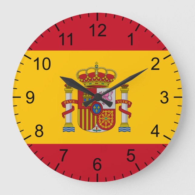 Spanish Flag Large Clock (Front)
