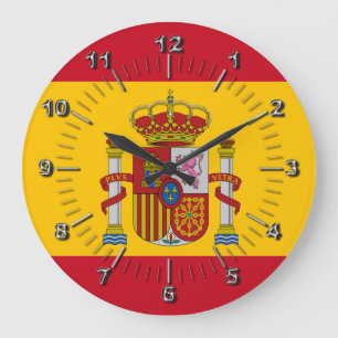 Spanish flag large clock
